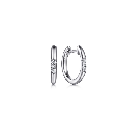 Sterling Silver Gabriel Huggie Hoop Earrings w/...