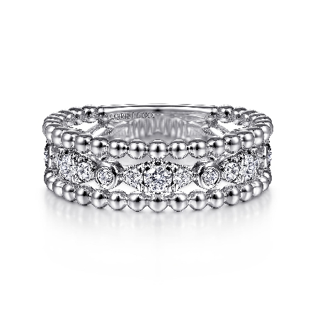 Sterling Silver Gabriel Bujukan Bead Edge 3Row ...