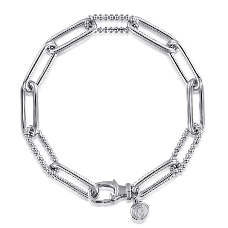 Sterling Silver Gabriel 7inch Bujukan Link Brac...