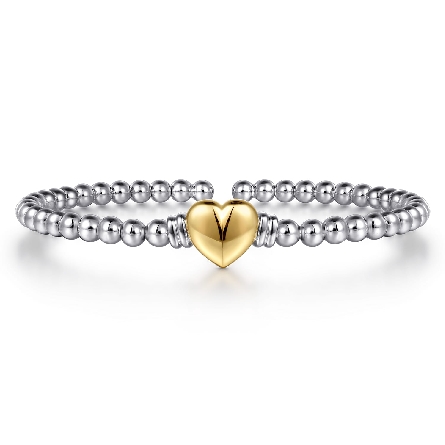 Sterling Silver and 14K Yellow Gold 6inch Gabri...