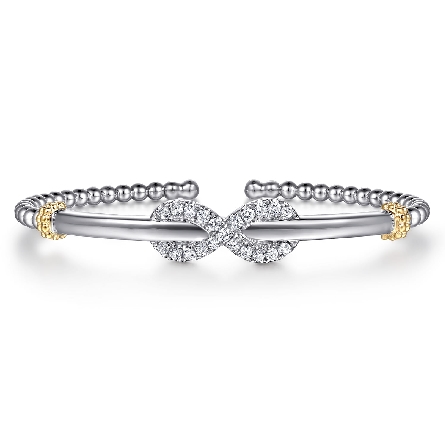 Sterling Silver and 14K Yellow Gold Gabriel 6in...