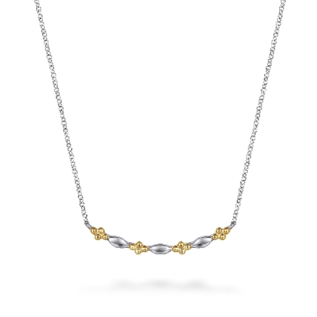 Sterling Silver and 14K Yellow Gold Gabriel Adj...
