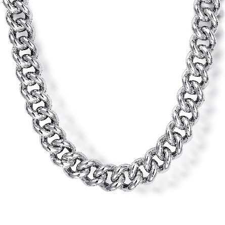 /home/earthtreasures/catalog.shopearthtreasures.com/imagedumplarge/EARTH_C13-04688.jpg Sterling Silver Gabriel 7mm Cuban Link Chain 22...