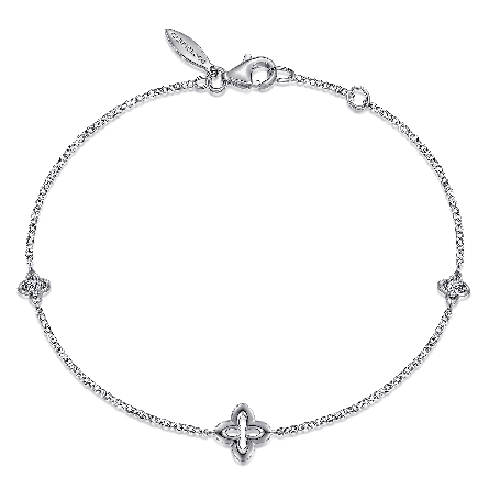 Sterling Silver Gabriel Adjustable 6.5-7inch Cl...