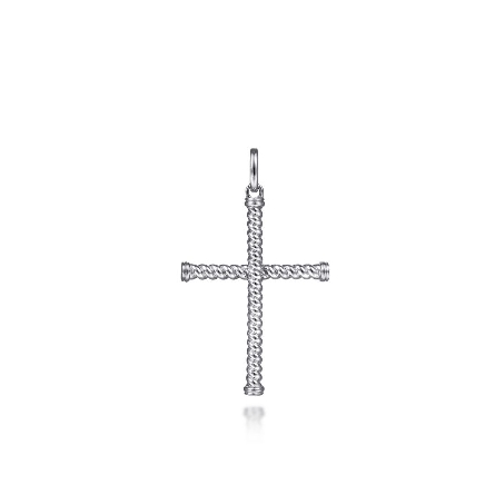 /home/earthtreasures/catalog.shopearthtreasures.com/imagedumplarge/EARTH_C13-04700.jpg Sterling Silver Gabriel 38x23mm Twisted Rope Cr...