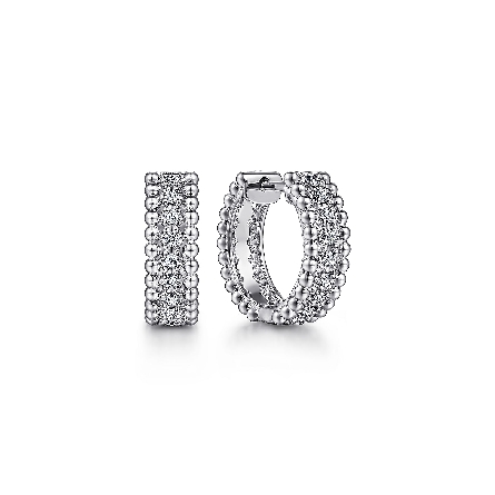 Sterling Silver Gabriel Bujukan Huggie Hoop Ear...