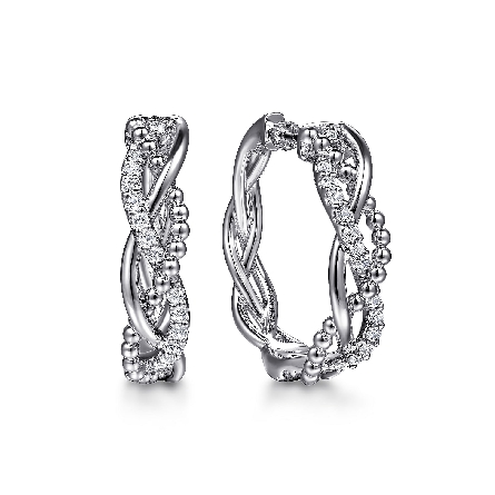 Sterling Silver Gabriel 30mm Twist Hoop Earring...