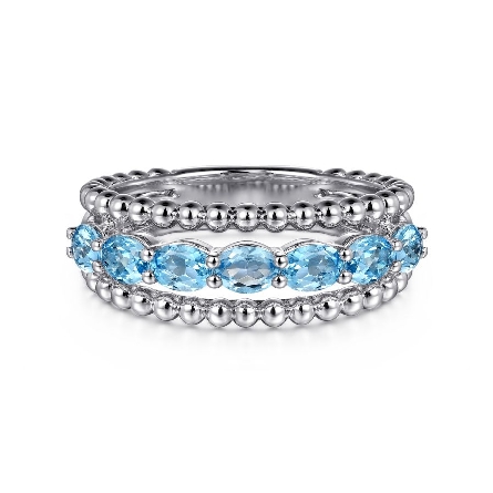 Sterling Silver Gabriel Bujukan Bead 3Row Band ...