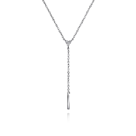 Sterling Silver Gabriel 15.5-17.5 inch Adjustab...
