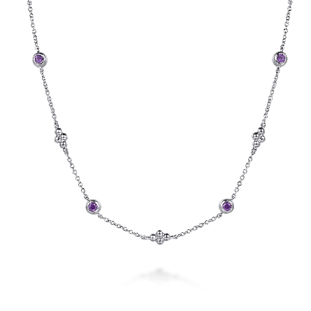 /home/earthtreasures/catalog.shopearthtreasures.com/imagedumplarge/EARTH_C13-04766.jpg Sterling Silver Gabriel Clover Amethyst Station...