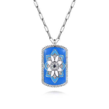 /home/earthtreasures/catalog.shopearthtreasures.com/imagedumplarge/EARTH_C13-04771.jpg Sterling Silver Gabriel Dog Tag Pendant Necklac...