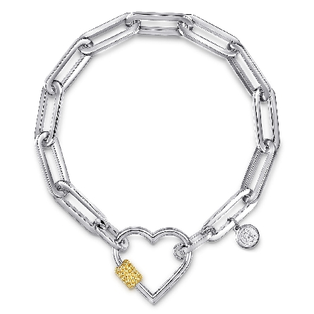 /home/earthtreasures/catalog.shopearthtreasures.com/imagedumplarge/EARTH_C13-04786.jpg Sterling Silver and 14K Yellow Gold Gabriel 8in...