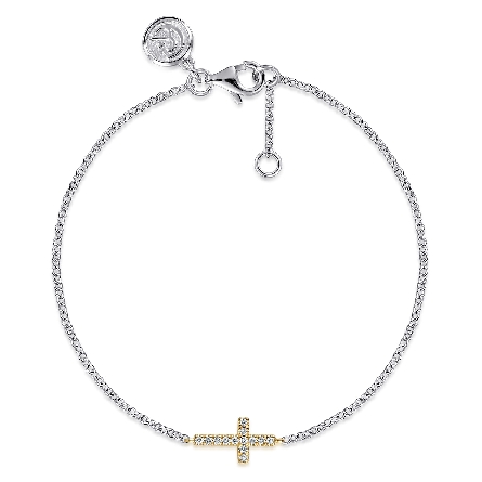 /home/earthtreasures/catalog.shopearthtreasures.com/imagedumplarge/EARTH_C13-04789.jpg Sterling Silver and 14K Yellow Gold Gabriel 7in...
