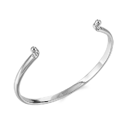 Stering Silver 7.5inch Convertible Bangle Alame...