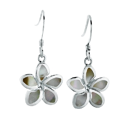 Sterling Silver Mother-of-Pearl 15x15mm Plumeri...