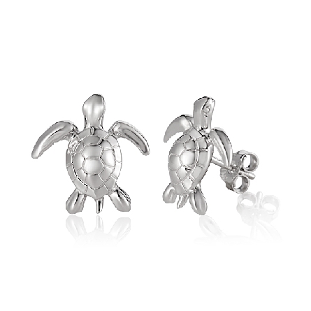 Sterling Silver Turtle Post Earrings Alamea#008...