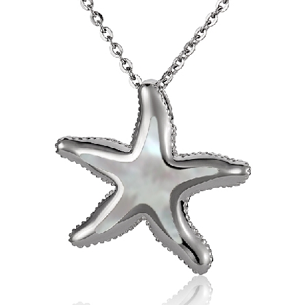 Sterling Silver Mother-of-Pearl Large Starfish ...