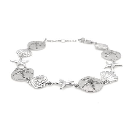 Sterling Silver Adjustable Sealife Bracelet Ala...