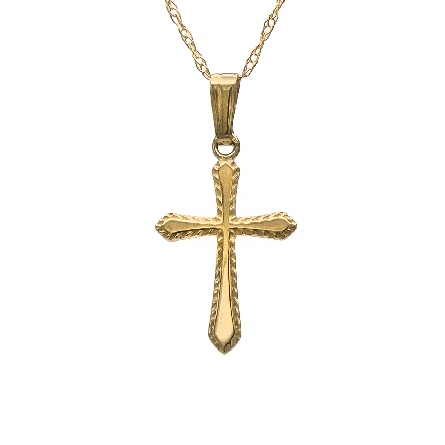 /home/earthtreasures/catalog.shopearthtreasures.com/imagedumplarge/EARTH_CC-01282.jpg 14K Yellow Gold Childs Rope Edge Design Cross P...