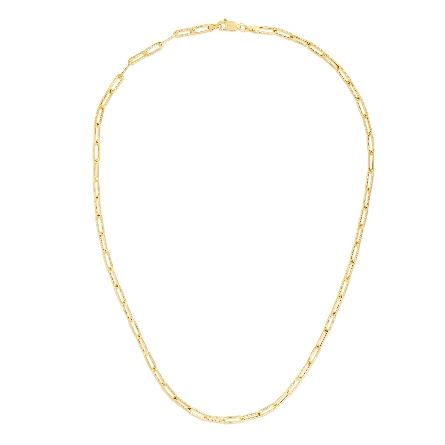14K Yellow Gold 16.25inch 3.3mm Lite PaperClip ...