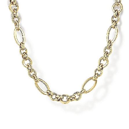 14K Yellow Gold Gabriel and Co Link  Chain Neck...