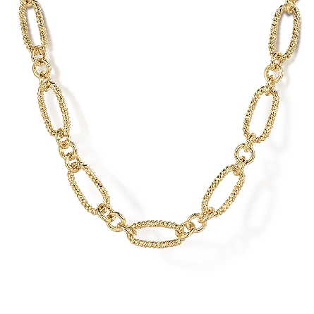 14K Yellow Gold Gabriel Twisted Rope Chain Neck...