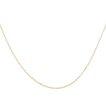 14K Yellow Gold 16inch 9R Carded Rope Chain #22...