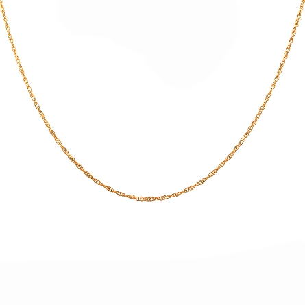 14K Yellow Gold 16inch Loose Rope Chain #13R-16