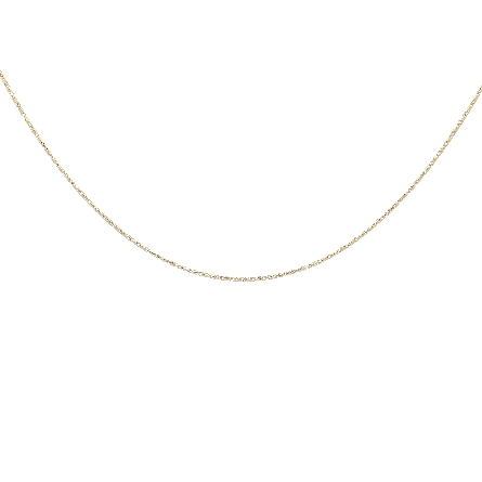 14K Yellow Gold 18inch 1.0mm Sparkle Raso Chain...