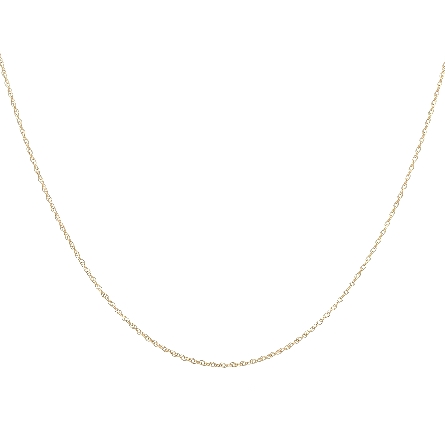 14K Yellow Gold 18inch 9R Carded Rope Chain #22...