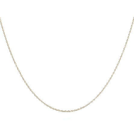 14K Yellow Gold 18inch 9R Carded Rope Chain #22...