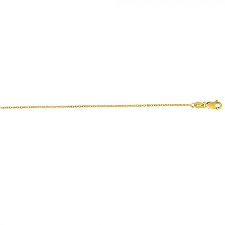 14K Yellow Gold 18inch 1.1mm Diamond-Cut Chain ...