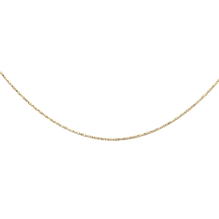 14K Yellow Gold 20inch 1.0mm Sparkle Raso Chain...