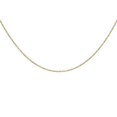14K Yellow Gold 20inch 1.2mm Sparkle Raso Chain...