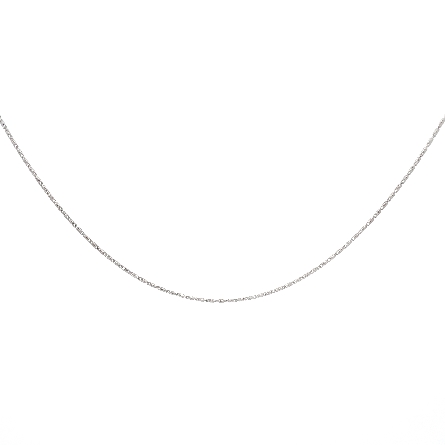 14K White Gold 1.0mm 18inch Diamond Cut Sparkle...
