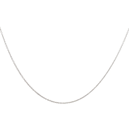 14K White Gold 18inch 1.1mm Cable Chain #CHCA1-18
