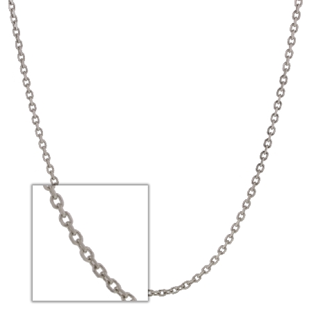 14K White Gold 20inch 1.9mm Cable Chain Lobster...