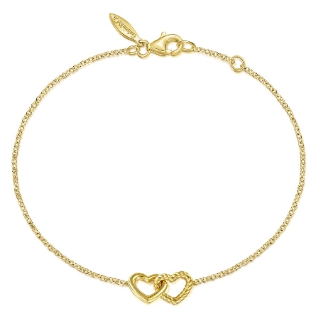 14K Yellow Gold 6.5-7inch Adjustable Gabriel Bu...