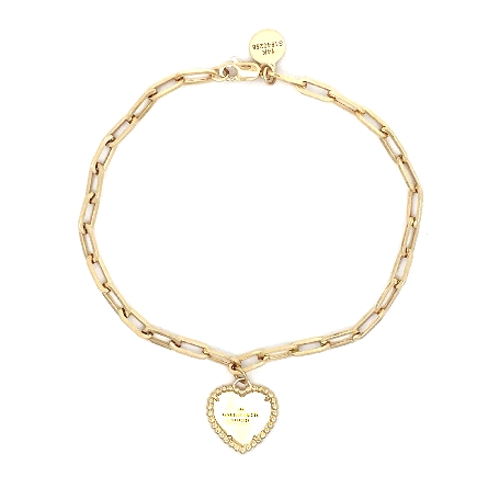14K Yellow Gold Plain Gold Bracelet w/Personali...