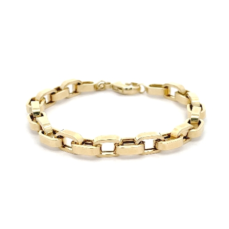 14K Yellow Gold Diamond Cut Infinity Chain 7inc...