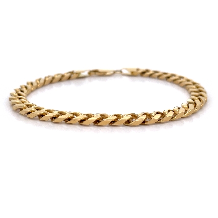 /home/earthtreasures/catalog.shopearthtreasures.com/imagedumplarge/EARTH_E-07379.jpg 14K Yellow Gold 8inch Beveled Curb Link Bracele...