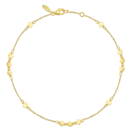 /home/earthtreasures/catalog.shopearthtreasures.com/imagedumplarge/EARTH_E-07385.jpg 14K Yellow Gold 9.5-10inch Chain Diamond Shaped...
