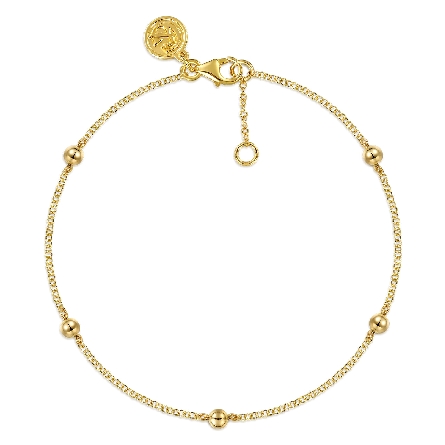 /home/earthtreasures/catalog.shopearthtreasures.com/imagedumplarge/EARTH_E-07386.jpg 14K Yellow Gold Gabriel Adjustable 6.5-7inch Bu...