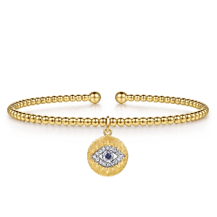 /home/earthtreasures/catalog.shopearthtreasures.com/imagedumplarge/EARTH_E-07388.jpg 14K Two Tone Gabriel Bujukan Evil Eye Charm Bea...