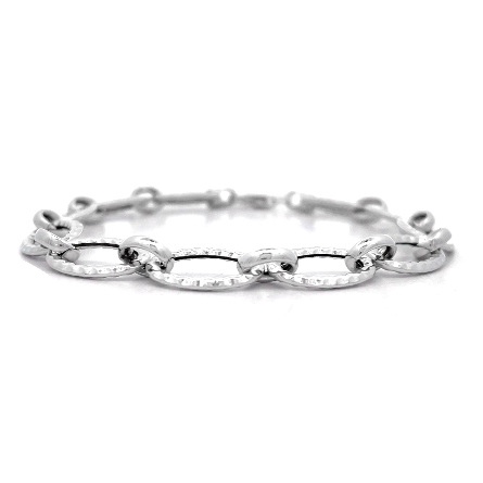 /home/earthtreasures/catalog.shopearthtreasures.com/imagedumplarge/EARTH_E-07391.jpg 14K White Gold 7.25inch 8.6mm Oval Link Faceted...