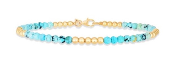 /home/earthtreasures/catalog.shopearthtreasures.com/imagedumplarge/EARTH_E11-00067.jpg 14K Yellow Gold 7inch 3.5mm Turquoise Beads Pal...