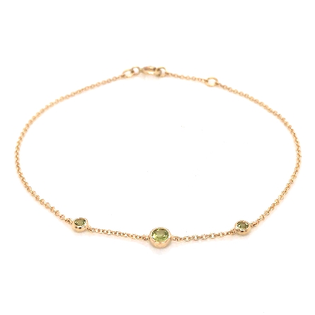 14K Yellow Gold 6.5-7inch Adjustable Round Beze...