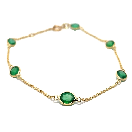 14K White Gold 6.5-7inch Adjustable Oval Bezels...