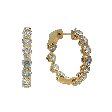 /home/earthtreasures/catalog.shopearthtreasures.com/imagedumplarge/EARTH_E3-00157.jpg 18K Yellow Gold Shared Prong Hoop Earrings w/22...