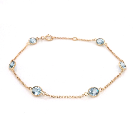14K Yellow Gold 6.25-6.75inch Adjustable Oval B...